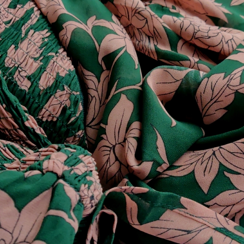 🆕 POL LEAF PRINT MAXI  DRESS - Picture 10 of 13
